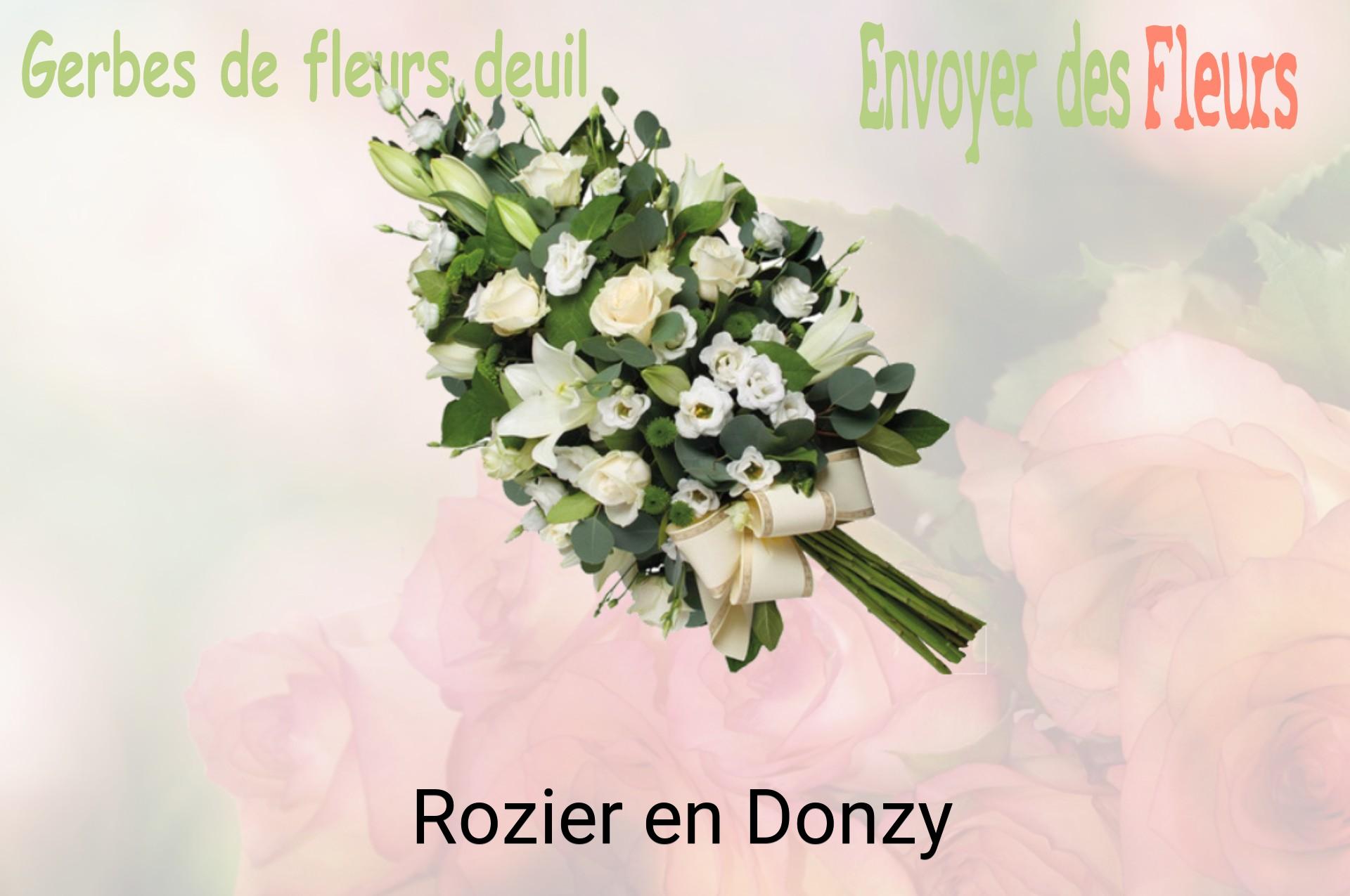 Gerbe de fleurs de deuil livrée à Rozier-en-Donzy